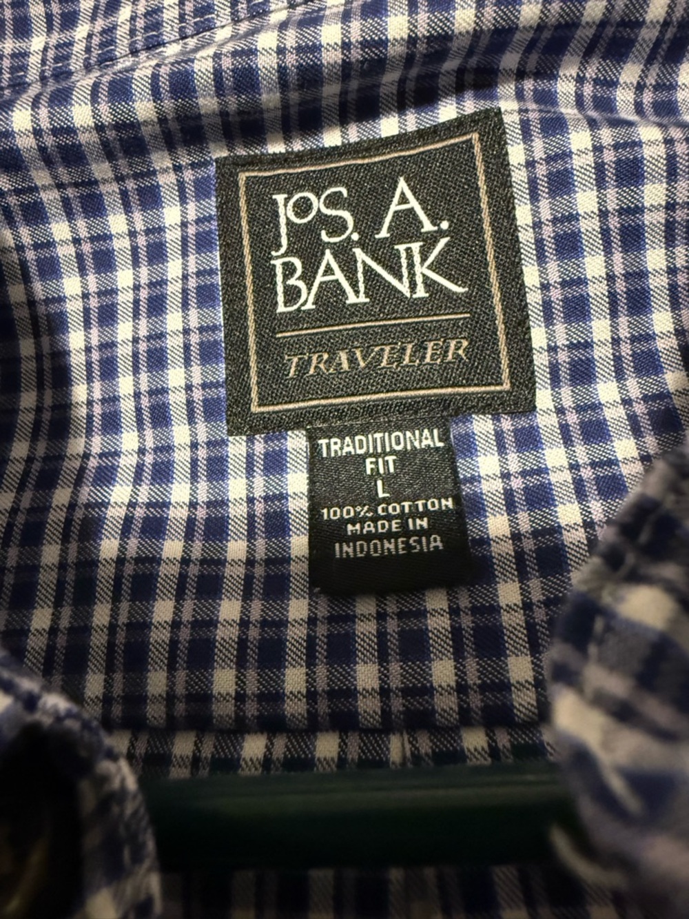Jos. A. Bank Blue Check Button-Down Shirt - Picture 3 of 3